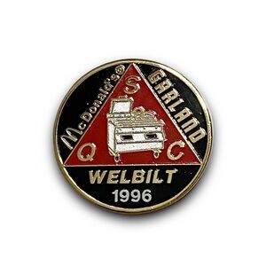 McDonald’s Pin Garland Welbilt 1996 Stainless Steel Grill QSC Metal Lapel Pin